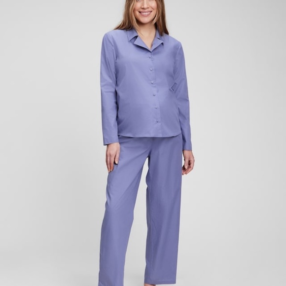 NWOT Gap Maternity Pajamas, size XL, beautiful periwinkle, 100% cotton - Picture 3 of 4